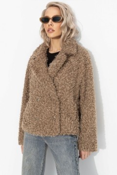 Полупальто бежевое с акцентным подкладом Charutti(фото4)