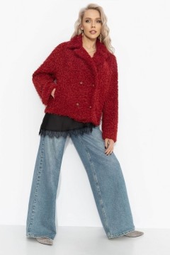 Полупальто красное с акцентным подкладом Charutti(фото2)