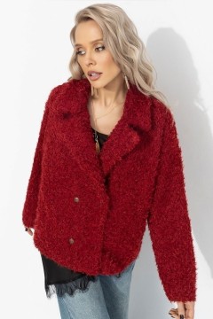 Полупальто красное с акцентным подкладом Charutti(фото7)