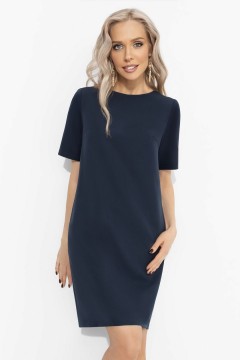 Платье синее с креативной застёжкой Charutti