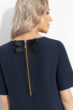 Платье синее с креативной застёжкой Charutti(фото4)