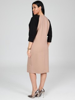 Платье из футера бежевого цвета с карманами Iv-capriz(фото7)