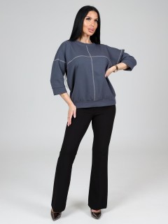 Свитшот тёмно-серый из футера Iv-capriz(фото5)