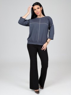 Свитшот тёмно-серый из футера Iv-capriz(фото2)