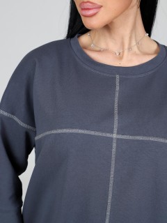 Свитшот тёмно-серый из футера Iv-capriz(фото4)