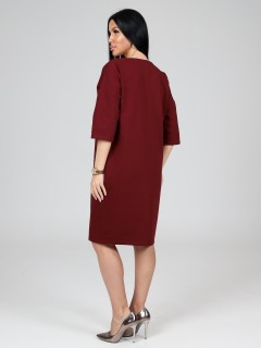 Платье бордовое из футера с карманами  Iv-capriz(фото6)