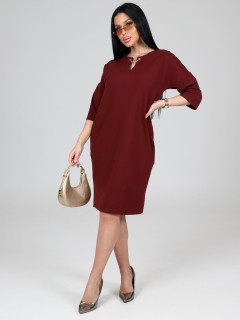 Платье бордовое из футера с карманами  Iv-capriz(фото2)