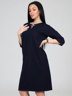 Платье синее из футера с карманами  Iv-capriz(фото3)