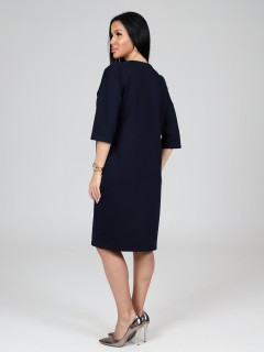 Платье синее из футера с карманами  Iv-capriz(фото7)