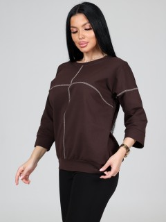 Свитшот коричневый из футера Iv-capriz(фото6)