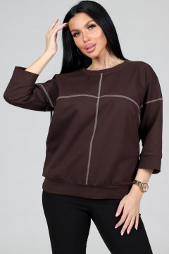 Свитшот коричневый из футера Iv-capriz