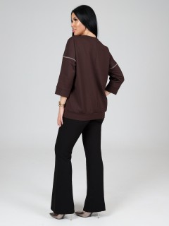 Свитшот коричневый из футера Iv-capriz(фото7)