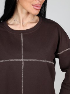 Свитшот коричневый из футера Iv-capriz(фото5)