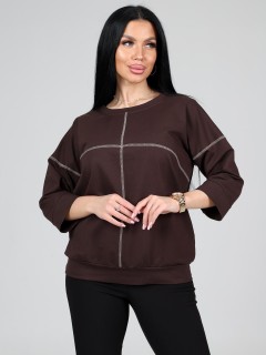 Свитшот коричневый из футера Iv-capriz(фото3)