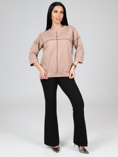 Свитшот бежевый из футера Iv-capriz(фото6)