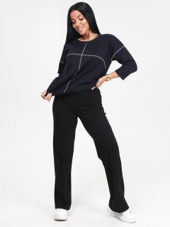 Свитшот тёмно-синий из футера Iv-capriz(фото4)