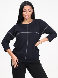 Свитшот тёмно-синий из футера Iv-capriz(фото3)