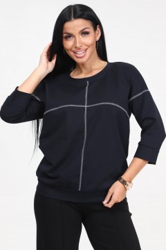 Свитшот тёмно-синий из футера Iv-capriz