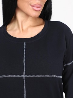 Свитшот тёмно-синий из футера Iv-capriz(фото6)