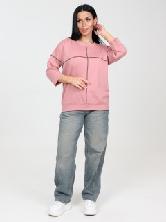 Свитшот из футера пудрового цвета Iv-capriz(фото4)