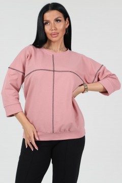 Свитшот из футера пудрового цвета Iv-capriz