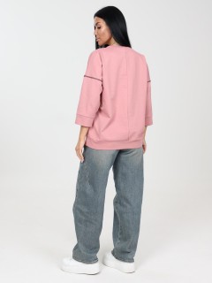 Свитшот из футера пудрового цвета Iv-capriz(фото7)