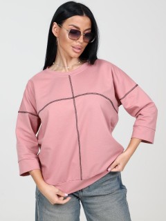 Свитшот из футера пудрового цвета Iv-capriz(фото3)