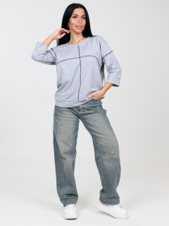 Свитшот из футера серого цвета Iv-capriz(фото2)