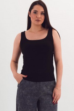 Майка чёрная из трикотажа Braslava
