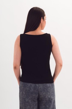 Майка чёрная из трикотажа Braslava(фото4)