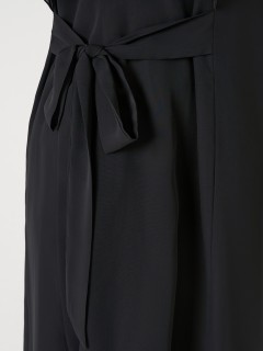Платье длинное чёрное из шифона Dora(фото7)