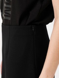 Брюки чёрные трикотажные широкие Priz(фото4)