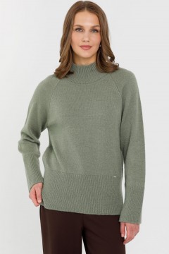 Свитер вязаный оливкового цвета Priz