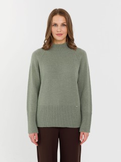 Свитер вязаный оливкового цвета Priz(фото3)