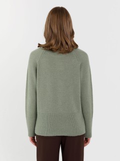 Свитер вязаный оливкового цвета Priz(фото6)