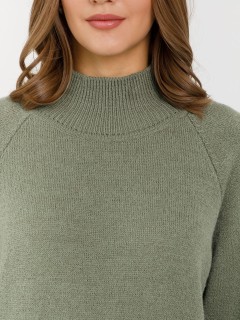 Свитер вязаный оливкового цвета Priz(фото4)