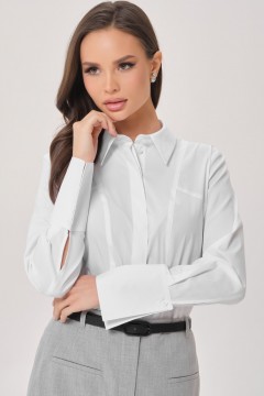 Блузка белая с длинными рукавами Priz