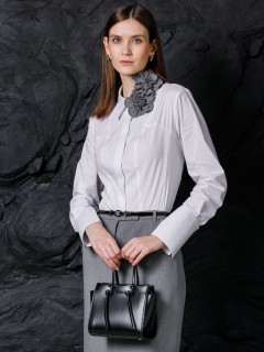 Блузка белая с длинными рукавами Priz(фото3)