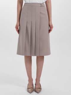 Юбка миди бежевая с запахом Priz(фото3)