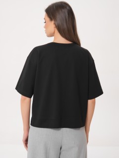 Футболка чёрная со стразами Priz(фото7)