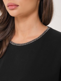 Футболка чёрная со стразами Priz(фото4)