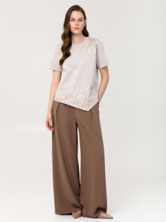 Блуза бежевая с кружевом Priz(фото4)