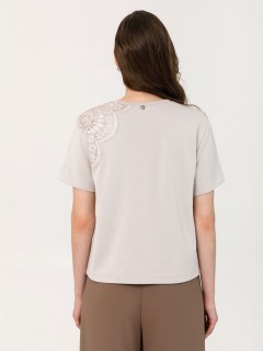 Блуза бежевая с кружевом Priz(фото9)