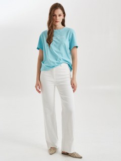 Футболка голубая с принтом Priz(фото2)