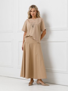 Футболка трикотажная с принтом и брошью Priz(фото2)