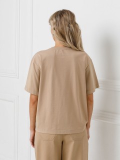 Футболка трикотажная с принтом и брошью Priz(фото5)