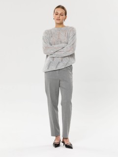 Брюки светло-серые укороченные Priz(фото2)