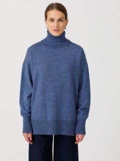 Водолазка вязаная синяя с длинными рукавами Priz(фото3)