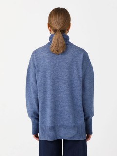 Водолазка вязаная синяя с длинными рукавами Priz(фото6)