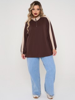 Джемпер из трикотажа коричневого цвета Dora(фото2)